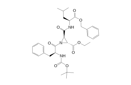 N-{(2R,3R)-1-[[N-(tert-Butoxycarbonyl)-(S)-phenylalanyl]-3-(ethoxycarbonyl)aziridin-2-yl]carbonyl}-(S)-Leucine Benzyl Ester
