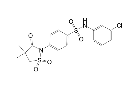 benzenesulfonamide, N-(3-chlorophenyl)-4-(4,4-dimethyl-1,1-dioxido-3-oxo-2-isothiazolidinyl)-