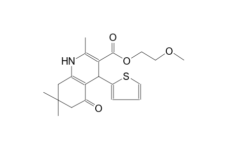 3-quinolinecarboxylic acid, 1,4,5,6,7,8-hexahydro-2,7,7-trimethyl-5-oxo-4-(2-thienyl)-, 2-methoxyethyl ester