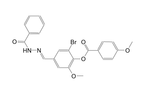 4-[(E)-(benzoylhydrazono)methyl]-2-bromo-6-methoxyphenyl 4-methoxybenzoate