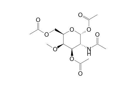 2-Acetamido-2-desoxy-4-O-methyl-1,3,6,-tri-O-acetyl-alpha-D-galacto- pyr anose