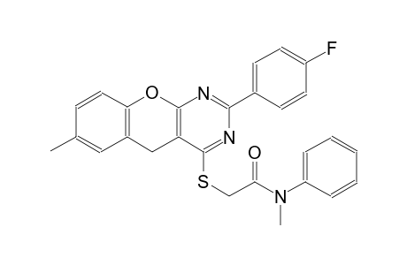 acetamide, 2-[[2-(4-fluorophenyl)-7-methyl-5H-[1]benzopyrano[2,3-d]pyrimidin-4-yl]thio]-N-methyl-N-phenyl-
