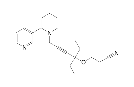 3-({3-ethyl-6-[2-(pyridin-3-yl)piperidin-1-yl]hex-4-yn-3-yl}oxy)propanenitrile