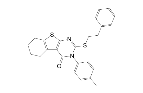 3-(4-methylphenyl)-2-[(2-phenylethyl)sulfanyl]-5,6,7,8-tetrahydro[1]benzothieno[2,3-d]pyrimidin-4(3H)-one
