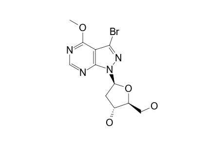 3-BROMO-1-(2-DEOXY-BETA-D-ERYTHRO-PENTOFURANOSYL)-4-METHOXY-1-H-PYRAZOLO-[3.4-D]-PYRIMIDINE