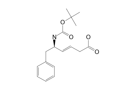 (S)-5-[(TERT.-BUTOXYCARBONYL)-AMINO]-6-PHENYL-(E)-3-HEXENOIC-ACID