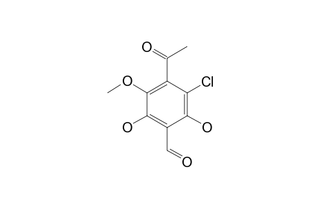 4-acetyl-3-chloro-2,6-dihydroxy-5-methoxybenzaldehyde