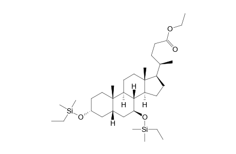Cholan-24-oic acid, 3,7-bis[(ethyldimethylsilyl)oxy]-, ethyl ester, (3.alpha.,5.beta.,7.beta.)-