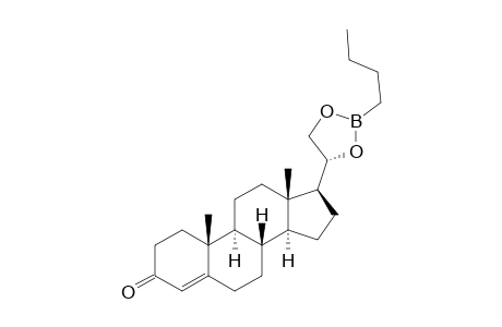 Pregn-4-en-3-one, 20,21-[(butylborylene)bis(oxy)]-, (20R)-