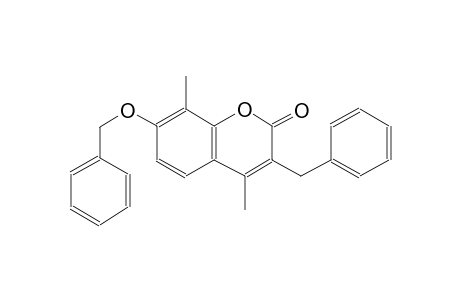 2H-1-benzopyran-2-one, 4,8-dimethyl-7-(phenylmethoxy)-3-(phenylmethyl)-