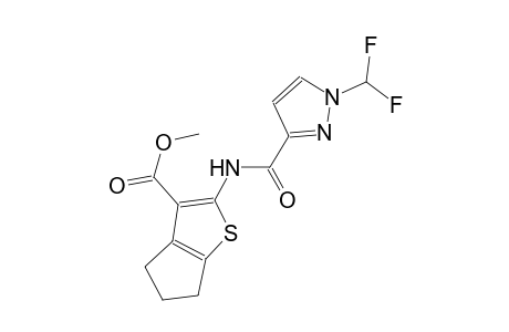 methyl 2-({[1-(difluoromethyl)-1H-pyrazol-3-yl]carbonyl}amino)-5,6-dihydro-4H-cyclopenta[b]thiophene-3-carboxylate