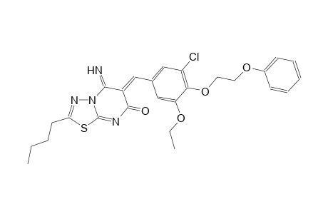 7H-[1,3,4]thiadiazolo[3,2-a]pyrimidin-7-one, 2-butyl-6-[[3-chloro-5-ethoxy-4-(2-phenoxyethoxy)phenyl]methylene]-5,6-dihydro-5-imino-, (6Z)-