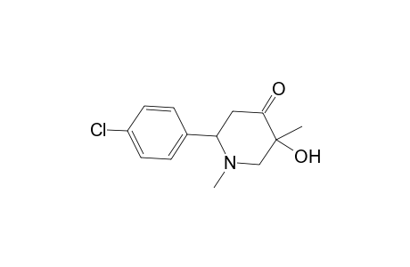 2-(4-Chlorophenyl)-5-hydroxy-1,5-dimethyl-4-piperidinone