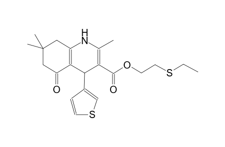 3-quinolinecarboxylic acid, 1,4,5,6,7,8-hexahydro-2,7,7-trimethyl-5-oxo-4-(3-thienyl)-, 2-(ethylthio)ethyl ester