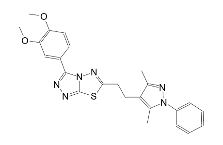 [1,2,4]triazolo[3,4-b][1,3,4]thiadiazole, 3-(3,4-dimethoxyphenyl)-6-[2-(3,5-dimethyl-1-phenyl-1H-pyrazol-4-yl)ethyl]-
