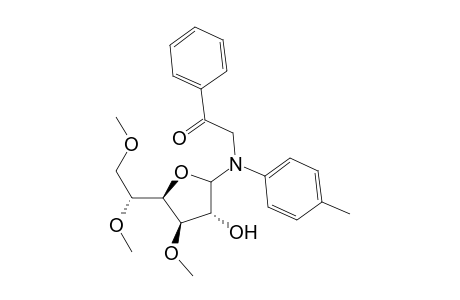 N-Phenacyl-N-(p-tolyl)-3,5,6-tris[O-methyl]-D-glucofuranosylamine