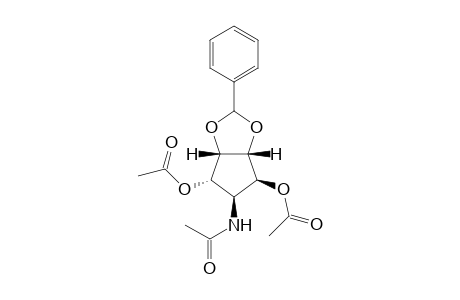 (1R,2S,3R,4S,5S)-1-Acetamido-2,5-di-O-acetyl-3,4-O-benzylidenecyclopentane-2,3,4,5-tetrol