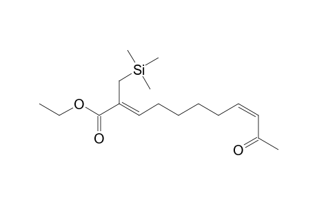 Ethyl 10-oxo-2-(trimethylsilylmethyl)undeca-2,8(Z)-dinoate