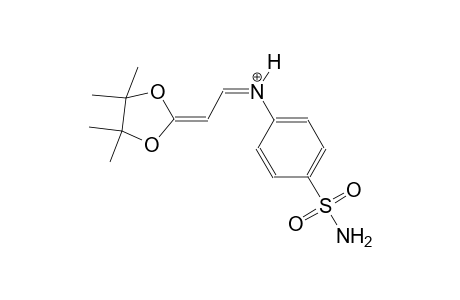 4-(aminosulfonyl)-N-[(Z)-2-(4,4,5,5-tetramethyl-1,3-dioxolan-2-ylidene)ethylidene]benzenaminium