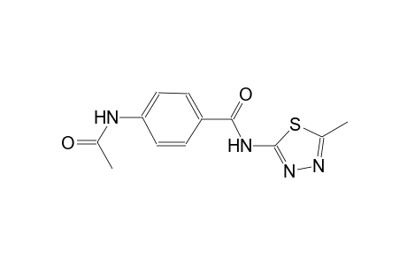 4-(acetylamino)-N-(5-methyl-1,3,4-thiadiazol-2-yl)benzamide