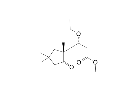 (3R)-3-ethoxy-3-[(1R)-1,4,4-trimethyl-2-oxocyclopentyl]propanoic acid methyl ester