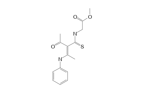 METHYL-(2-ACETYL-3-(PHENYLAMINO)-BUT-2-ENETHIOYLAMINO)-ACETATE