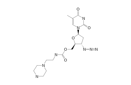 3'-AZIDO-3'-DEOXYTHYIMIDIN-5'-YL-N-(ETHYLPIPERAZINE)-CARBAMATE;AZT-ETHY