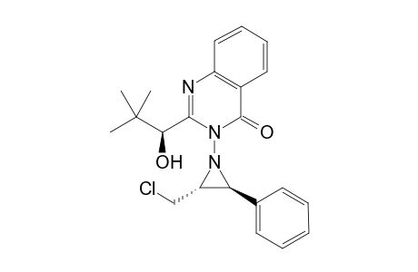 3-[(2R,3S)-2-(chloromethyl)-3-phenyl-1-aziridinyl]-2-[(1S)-1-hydroxy-2,2-dimethylpropyl]-4-quinazolinone