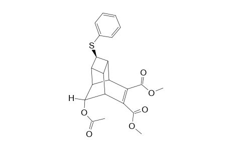 DIMETHYL-(1RS,4SR,8SR)-4-PHENYLTHIO-8-ACETOXY-TETRACYCLO-[4.2.2.0(2,5).0(3,7)]-DECA-9-ENE-9,10-DICARBOXYLATE