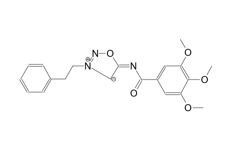 (E)-3-phenethyl-5-((3,4,5-trimethoxybenzoyl)imino)-4,5-dihydro-1,2,3-oxadiazol-3-ium-4-ide
