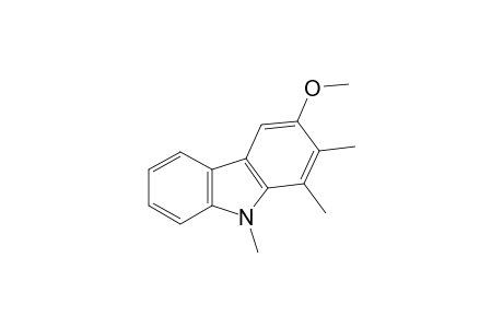 3-Methoxy-1,2,9-trimethyl-9H-carbazole (4-Deoxy-9-methylcabazomycin B)