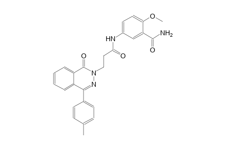 2-methoxy-5-{[3-(4-(4-methylphenyl)-1-oxo-2(1H)-phthalazinyl)propanoyl]amino}benzamide
