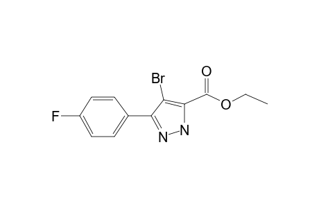 4-Bromo-5-[p-fluorophenyl]pyrazole, 3-carboxylic acid, ethyl ester