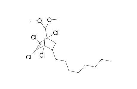 1,2,3,4-tetrachloro-7,7-dimetoxy-5-endo-octylnorbornene