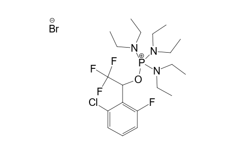 [1-(2-chloro-6-fluorophenyl)-2,2,2-trifluoroethoxy]-tris(diethylamino)phosphanium bromide