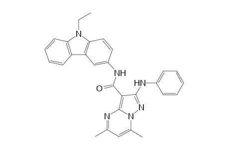 N-(9-Ethyl-9H-carbazol-3-yl)-5,7-dimethyl-2-(phenylamino)pyrazolo [1,5-a] pyrimidine-3-carboxamide