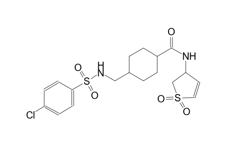 cyclohexanecarboxamide, 4-[[[(4-chlorophenyl)sulfonyl]amino]methyl]-N-(2,3-dihydro-1,1-dioxido-3-thienyl)-