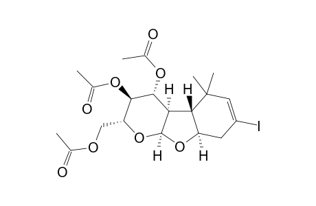 [(2R,3S,4R,4aR,4bR,8aR,9aS)-3,4-diacetoxy-7-iodo-5,5-dimethyl-2,3,4,4a,4b,8,8a,9a-octahydropyrano[2,3-b]benzofuran-2-yl]methyl acetate