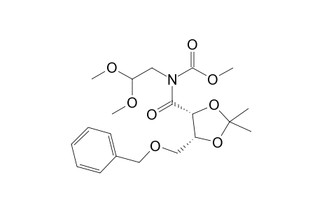 (4R,5R)-(5-Benzyloxymethyl-2,2-dimethyl[1,3]dioxolane-4-carbonyl)-(2,2-dimethoxyethyl)carbamic acid methyl ester