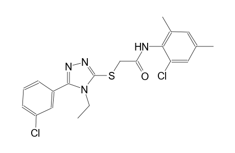 N-(2-chloro-4,6-dimethylphenyl)-2-{[5-(3-chlorophenyl)-4-ethyl-4H-1,2,4-triazol-3-yl]sulfanyl}acetamide
