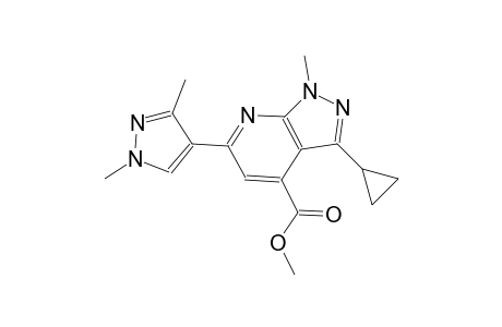 methyl 3-cyclopropyl-6-(1,3-dimethyl-1H-pyrazol-4-yl)-1-methyl-1H-pyrazolo[3,4-b]pyridine-4-carboxylate