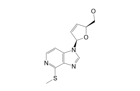 1-(2',3'-DIDEOXY-BETA-D-GLYCERO-PENT-2'-ENOFURANOSYL)-4-(METHYLTHIO)-1H-IMIDAZO-[4,5-C]-PYRIDINE