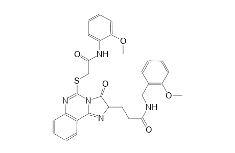 3-(5-{[2-(2-methoxyanilino)-2-oxoethyl]sulfanyl}-3-oxo-2,3-dihydroimidazo[1,2-c]quinazolin-2-yl)-N-(2-methoxybenzyl)propanamide