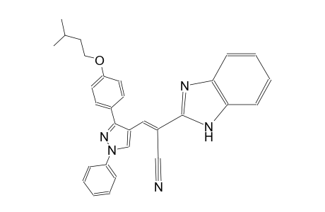 (2E)-2-(1H-benzimidazol-2-yl)-3-{3-[4-(isopentyloxy)phenyl]-1-phenyl-1H-pyrazol-4-yl}-2-propenenitrile