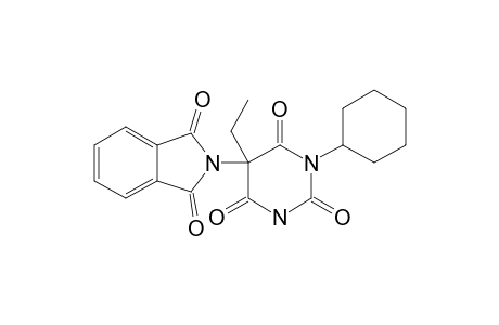 1-cyclohexyl-5-ethyl-5-phthalimidobarbituric acid