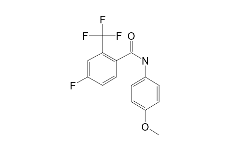 4-Fluoro-2-trifluoromethylbenzamide, N-(4-methoxyphenyl)-