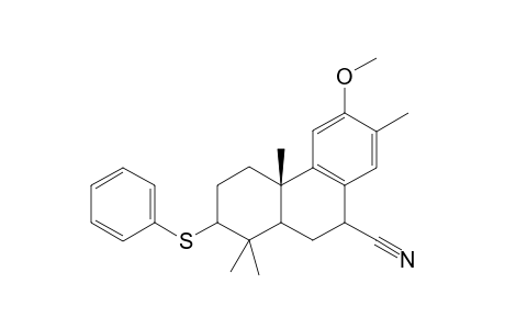 (S)-2-Methoxy-5-cyano-8-(phenylthio)-3,7,7,10a-tetramethyl-(octahydro)-phenanthrene