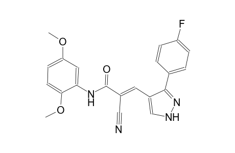 (2E)-2-cyano-N-(2,5-dimethoxyphenyl)-3-[3-(4-fluorophenyl)-1H-pyrazol-4-yl]-2-propenamide