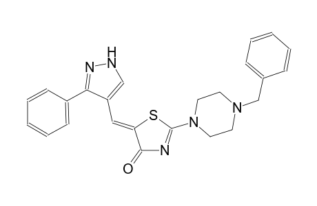 (5Z)-2-(4-benzyl-1-piperazinyl)-5-[(3-phenyl-1H-pyrazol-4-yl)methylene]-1,3-thiazol-4(5H)-one