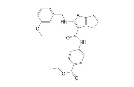 benzoic acid, 4-[[[5,6-dihydro-2-[[(3-methoxyphenyl)methyl]amino]-4H-cyclopenta[b]thien-3-yl]carbonyl]amino]-, ethyl ester